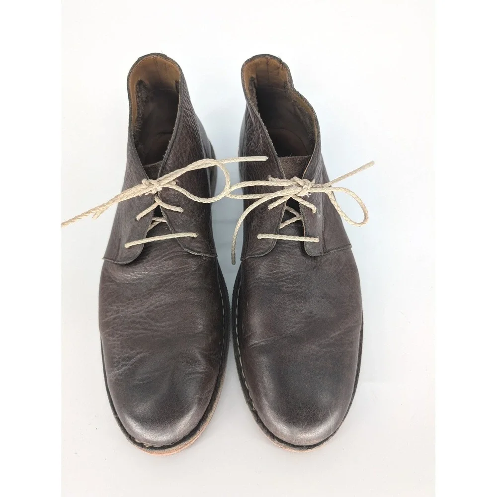 Cole Haan Chukka Boots Mens 12 Brown Pebbled Leather Lace Up Preppy‎ Heritage